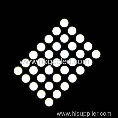 white 5x7 led round dot matrix display