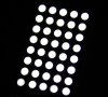 white 5x8 led round dot matrix display