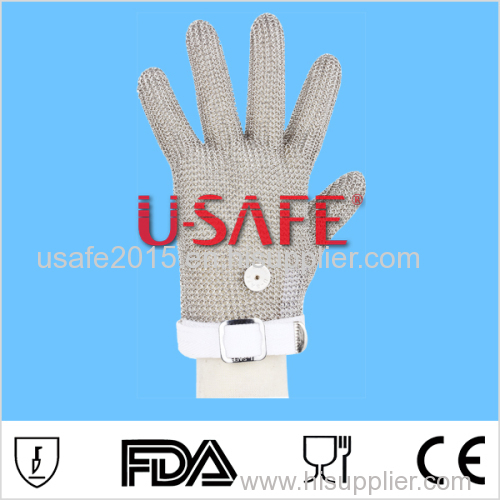 Hongcho brand 100% stainless steel safety glove textile industry hand protection glove