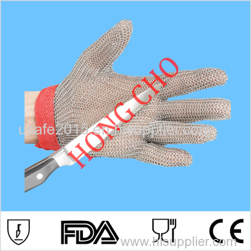 Stainless steel gloves for butcher cut resistant level 5