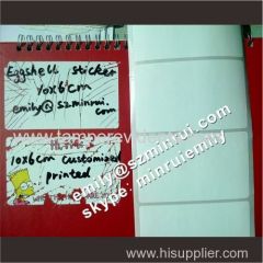 Custom blank size 10x6cm eggshell graffiti sticker in sheets from professional manufacturer Minrui in China