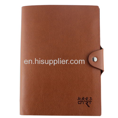 Brown PU softcover paper notebook_China Printing Factory