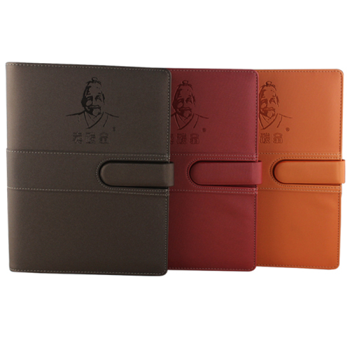 PU wrapped notebook with customized personal logo_China Printing Factory