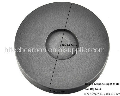 10G Round Gold refining casting in Graphite Ingot Mold /gold melting graphite mold/graphite crucible in furnace