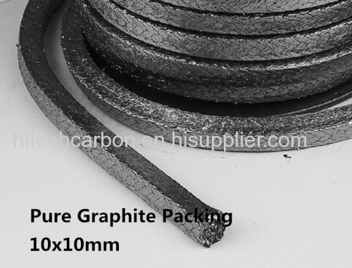10*10mm Expanded graphite braided packing 1kg /Graphite Gland Packing Rope /valve packing, pump packing