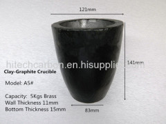 A5# Clay Graphite Crucible for 5kg copper melting / Graphite Crucible for copper brass and aluminium melting