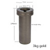 3kg Gold Melting Graphite Crucible Designed with grooved double flange size OD75* ID50* H170mm in Hardin Melting Furnace