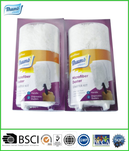 Microfiber duster nonwoven fiber