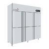 Slilver Upright 6 Door Side By Side Refrigerator Freezer Stainless Steel