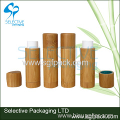 natural package bamboo lip balm case cosmetic container empty bamboo lip balm container