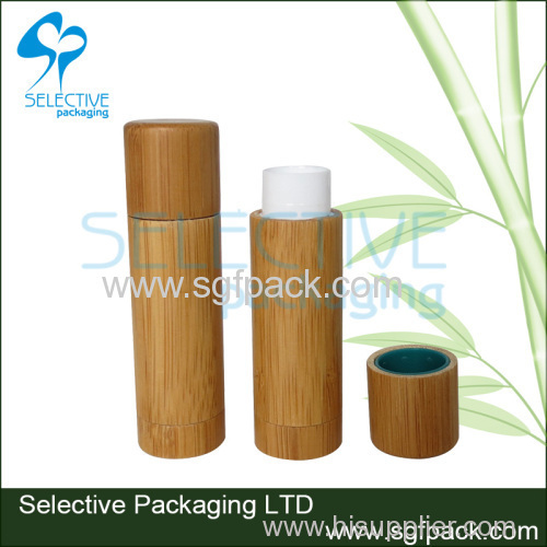 natural package bamboo lip balm case cosmetic container empty bamboo lip balm container
