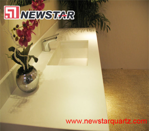 big size white artificial quartz countertop