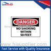 Custom Print Warning Rigid Plastic Signs , 4mm Plastic Warning Sign