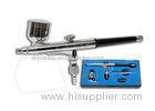 Professional dual action makeup airbrush gun , double action trigger Black / Silver