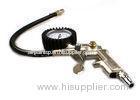 Accuracy automobile tire inflator gun with pressure gauge metal , plastic material