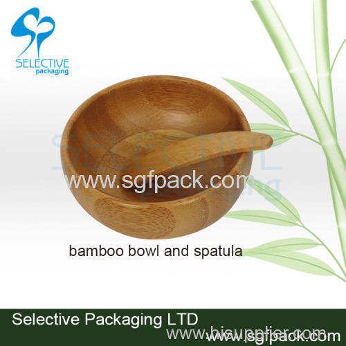 cosmetic makeup tools wooden or bamboo spoons spatula and bamboo bowl for mask