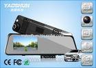 Dual Lens Auto Dash Camera GPS Security Rear View Mirror , 4.3 Inch