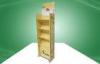 Four Shelf Cardboard Display Racks Floor Display Stand Fixing With Plastic Clips