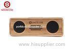 Desktop Bamboo Bluetooth Cube Speakers for Ipad / Cell Phone / Computer