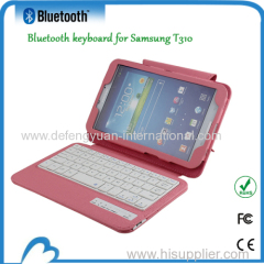 Foldable PU case with bluetooth keyboard for Samsung T310
