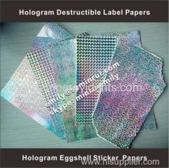Custom special any size hologram graffiti eggshell papers in sheets from Minrui