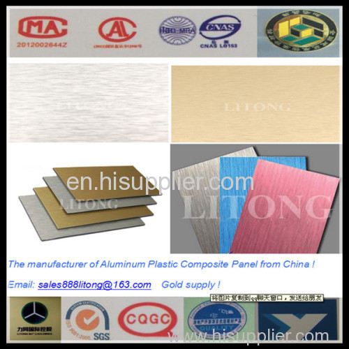 BRUSH FINISH ALUMINUM PLASTIC COMPOSITE PANEL