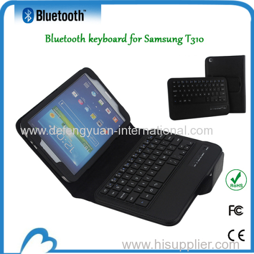 Folio Style PU Leather Case bluetooth keyboard for Samsung T310