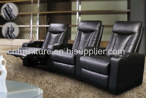 Cream leather lazy boy recliner chair /decoro leather sofa recliner With Writing Pad Function LS811B