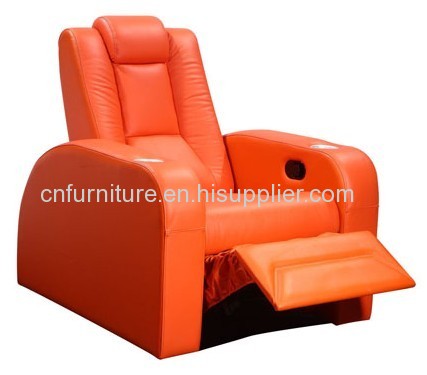 Cream leather lazy boy recliner chair /decoro leather sofa recliner With Writing Pad Function LS811B