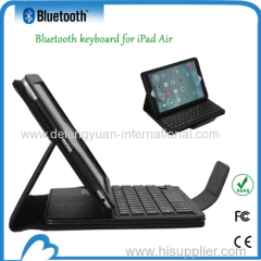 Leather case cover with bluetooth keyboard for for ipad5