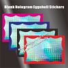 Custom blank hologram destructible fragile vinyl eggshell graffitti stickers in sheets with border or without printed