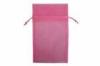Customized Organza Drawstring Pouch Rose For Packing Jewelry