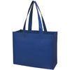 Recyclable Laminated Non Woven Bag ,Blue Shopping Bag With Photogravure Printing