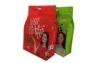 Plastic Flat Bottom Pouch Zipper Bags With Handle , Matte Glossy Printing