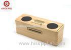 High-Fidelity Cube Bamboo Wood Bluetooth Speaker for Smartphone / Laptop