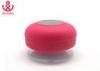 IPX4 Red Handsfree Mini Suction Bluetooth Speaker with Microphone , OEM / ODM