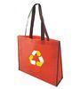Eco friendly laminated non woven polypropylene bags for cloth packaging , red color