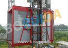 Red Construction Material Hoist Single Cage , Electric Ladder Lift