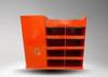 Full View Heavy Duty Cardboard Display Stand Red Five Layers Display Shelves