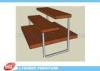 Pant / Clothes 3 Shelf Chipboard Display Stands 3 Layers With Metal Tube