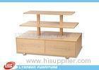 Exhibition Durable MDF Gondola Display Stands with Cabinets , Melamine finish