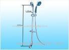 Silver Color Adjustable Stainless Steel Shower Sliding Bar , Bathroom Extendable Shower Head