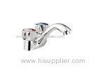 Deck Mounted Bathroom Basin Mixer Taps / Cold Hot Water One Hole Taps