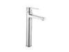 Modern Deck Mounted Basin Mixer Taps Square One Handle for Home / Hotel