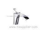 Single Hole Chromed Basin Mixer Taps Deck Mounted and Gravity Brass Body for Wash Basin