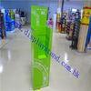 PDQ Cardboard Floor Display Stand For Promotion , Green Store Display Bin For Advertising