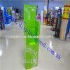 PDQ Cardboard Floor Display Stand For Promotion , Green Store Display Bin For Advertising