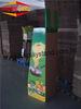 Green Corrugated POP Cardboard Floor Display Stand with litho printing