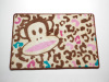 The lovely and newest with the monkey symbol of microfiber fashion bathroom mat