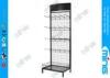 Black Powdercoated Wire Display Shelves Heavy Duty , 4 Hook Levels